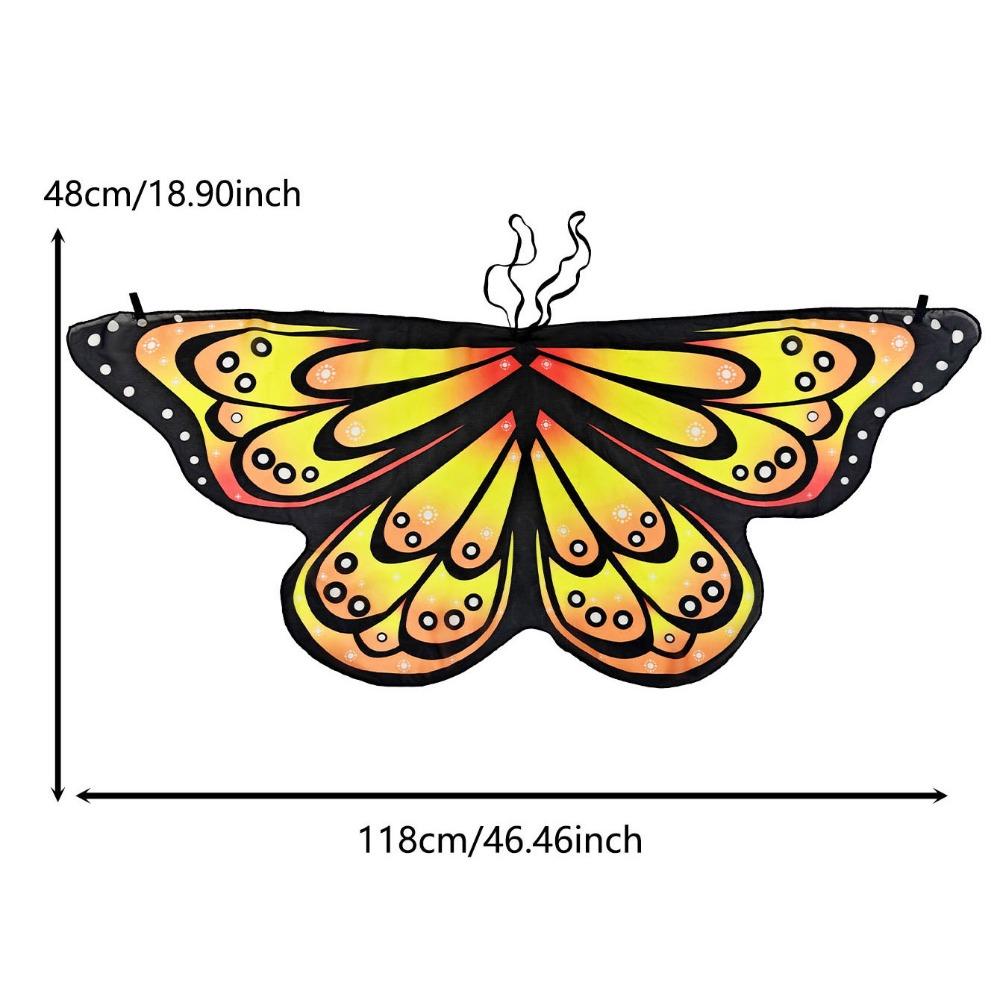 Colorful Butterfly Wings Costume Fancy Dress Cosplay Costume Fairy Shawl DIY Decorations Cape Butterfly Party Accessories