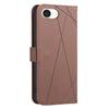 BINFEN COLOR BF35 For iPhone 16e Case RFID Blocking Wallet Stand Geometry Imprinted Leather Phone Cover