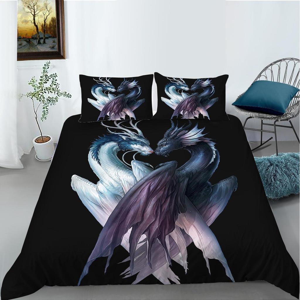 Бытовое постельное белье с 3D-печатью, односпальная двуспальная кровать, полноразмерная модная наволочка для спальни и пододеяльник, удобное постельное белье для спальни