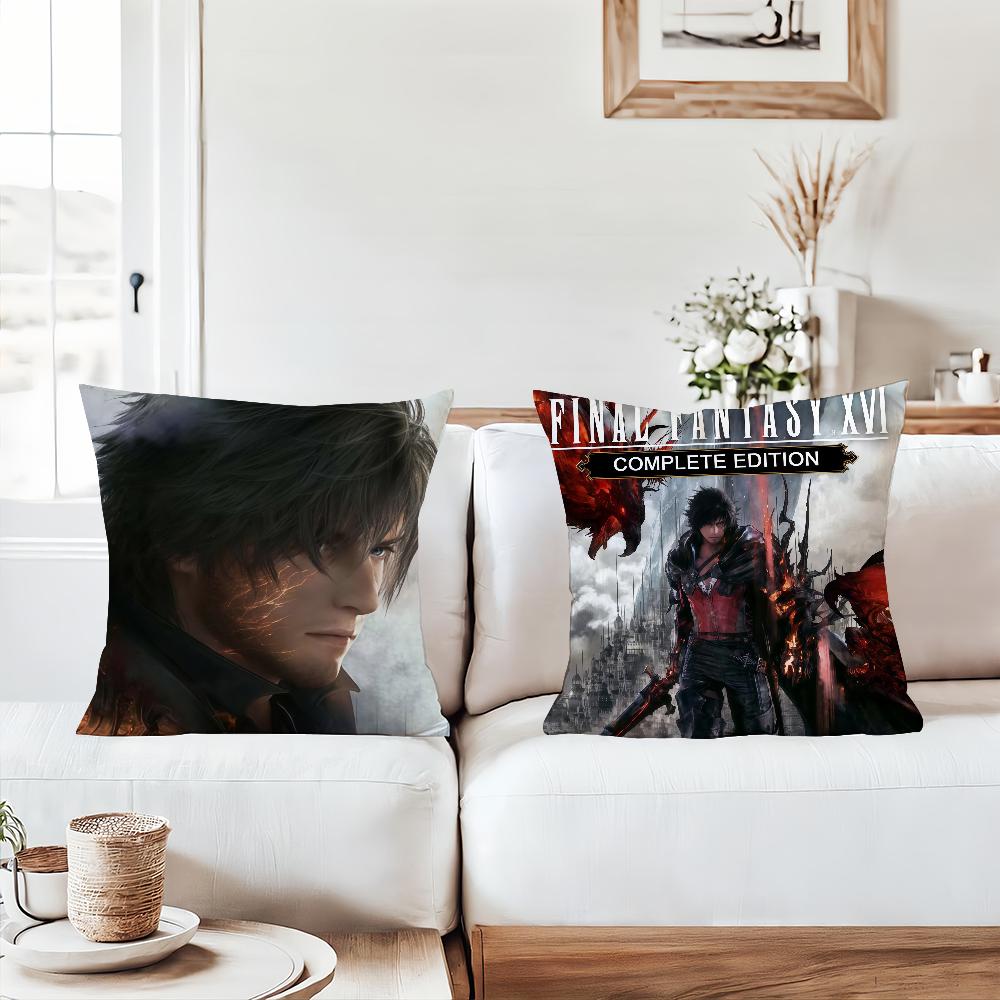 Игровые приключения Final Fantasy Xvi Наволочка Офисные Подушки Подходят Для Дивана Машины Спальни Декоративная Наволочка