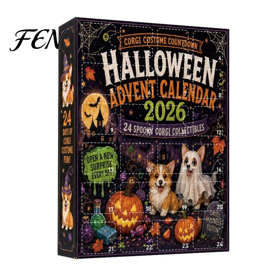 Dog Shaped Hanging Decor 2026 Christmas Advent Calendar, 24-Day Ornaments Countdown Calendar with 24 for Kids Pcs 2D Acrylic Figures Lovers,