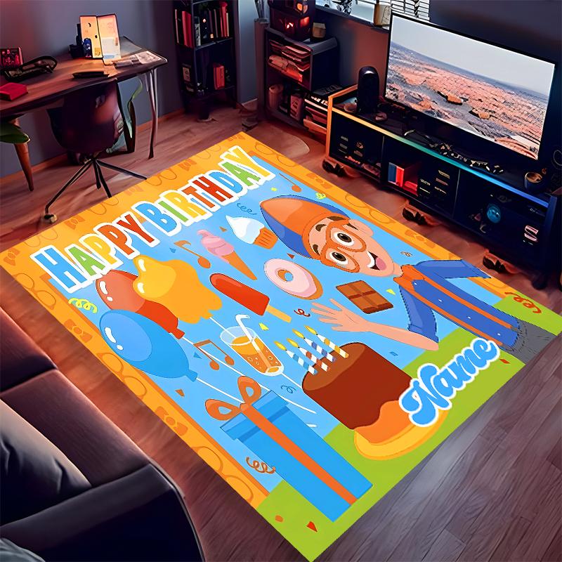 Custom personalization Blippi Print Area Rug - Soft, Washable Non-Slip Indoor Mat,Living Room,Home&Office Decorative Rug