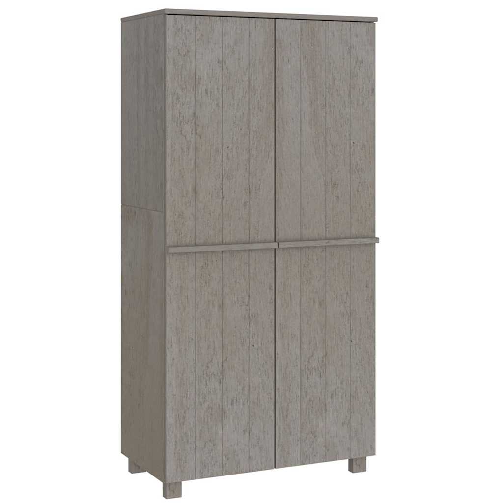 HAMAR Wardrobe Light Grey 89 x 50 x 180 cm Solid Pine Wood