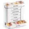 Sealed Weekly Pill Organizer Large Capacity Travel Pill Case 7-Day Pill Box  Elderly Care
