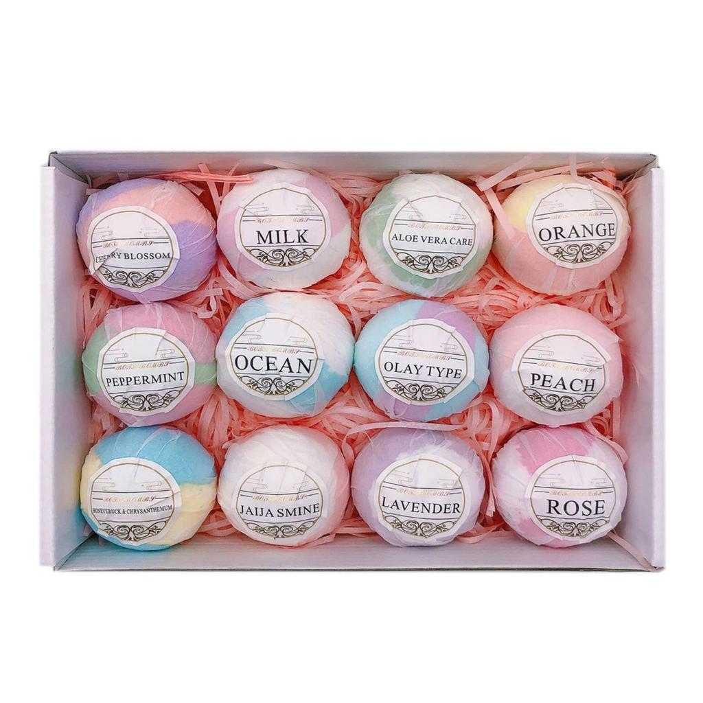 Подарочный набор шариков для пенной ванны 12 шт. Ши Увлажняет сухую кожу Идеально подходит для пузырьковой и спа-ванны
