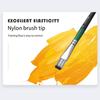 6pcs Paint Brushes Set  Flat and Round Paintbrush for Watercolor and Gouache Painting Nylon Hair
