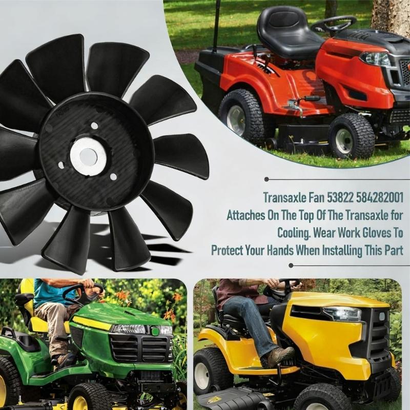 Lawn Mower Transmission Fan for Multiple Models 53822 584282001 Replacement Part for Tractor Cooling System