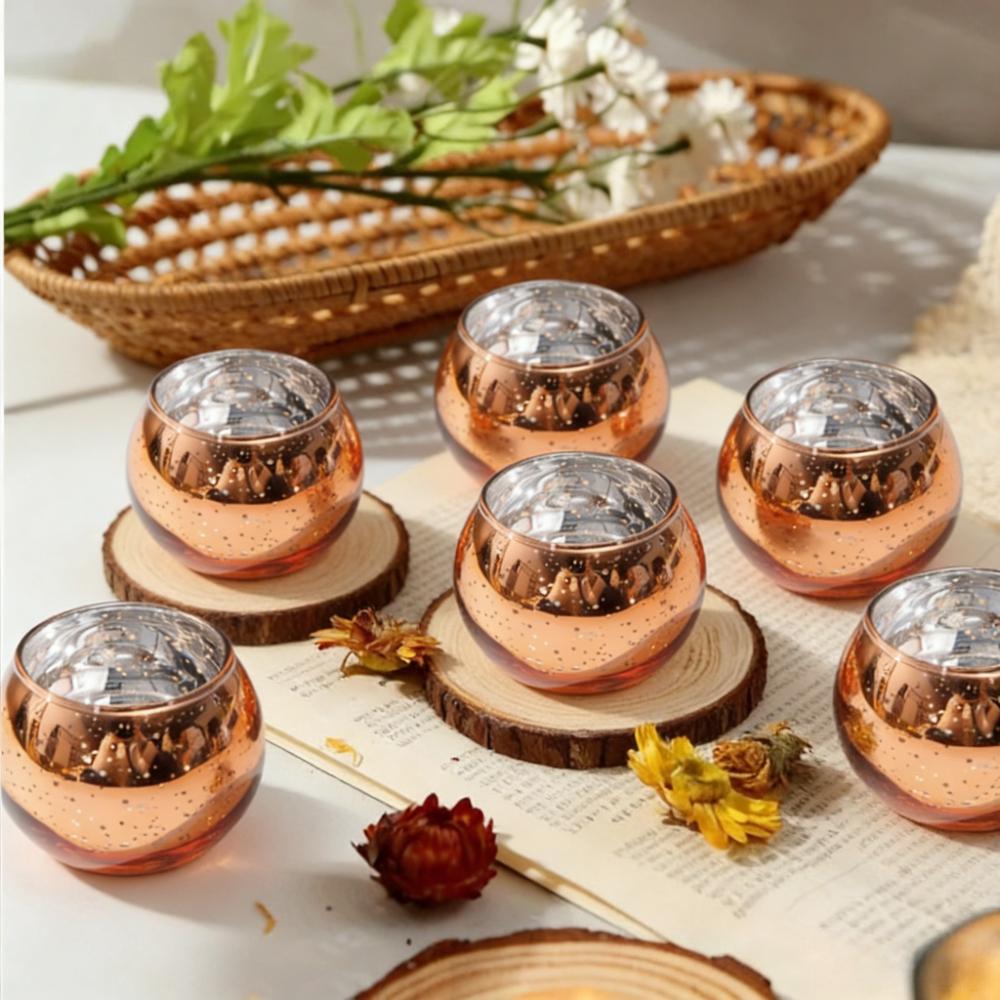 6/12 шт. Стеклянный подсвечник-стаканчик для votive свечей с эффектом «ртути» Свеча-желаний Украшение для центра стола на День Рождения, Домашнюю Свадьбу