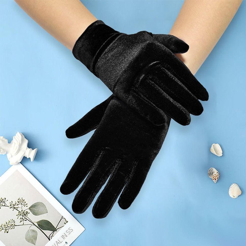 Halloween Autumn Winter Female Full Finger Velvet Full Finger Gloves Warm Gloves Mittens