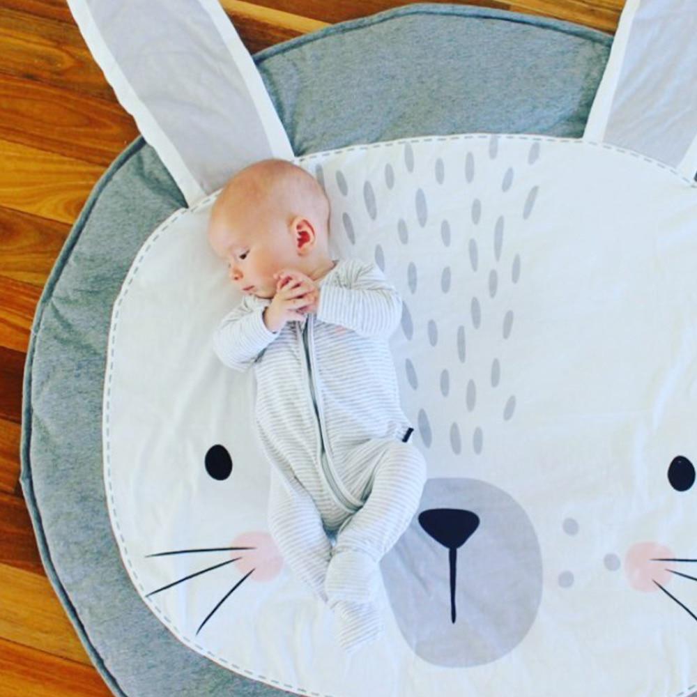 INS детские игровые коврики детский ползающий напольный коврик постельные принадлежности одеяло с кроликом хлопковый ковер декор комнаты