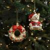 Украшение для рождественской елки Мерцающее ABS Украшение для подвешивания на елку для двери, каминной полки, венка Зимнее праздничное украшение для вечеринки