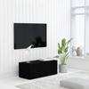 VidaXL Meuble TV Noir 80x34x30 cm Aggloméré