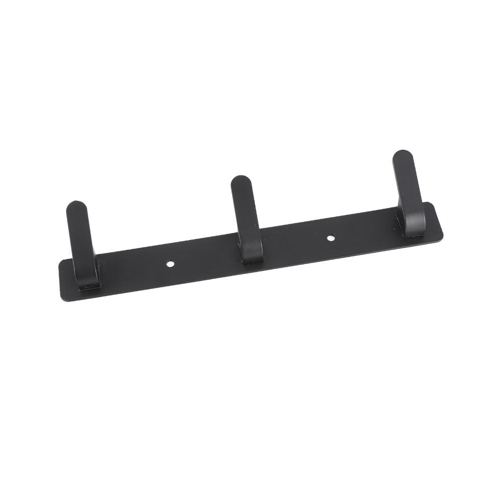 Black Coat Rack Durable Row Hook Decorative Towel Hook Kitchen Bathroom Wardrobe Entryway Bedroom