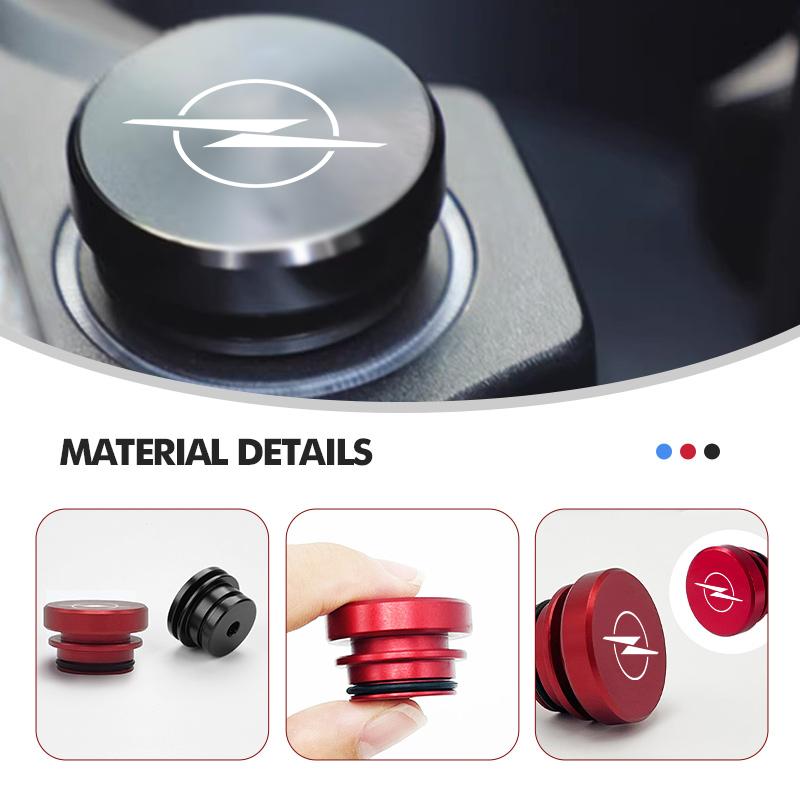 czxkqr1 For Opel 1/2PCS Car Logo Cigarette Lighter Dust Plug Button Socket Protective Cover OPC Astra J H G K Insignia Corsa D B E Mokka