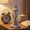 Винтажная статуэтка женщины с капюшоном-накидкой, 3D-печатная статуя безликой дамы в платье-рыбий хвост, украшение для дома и офиса