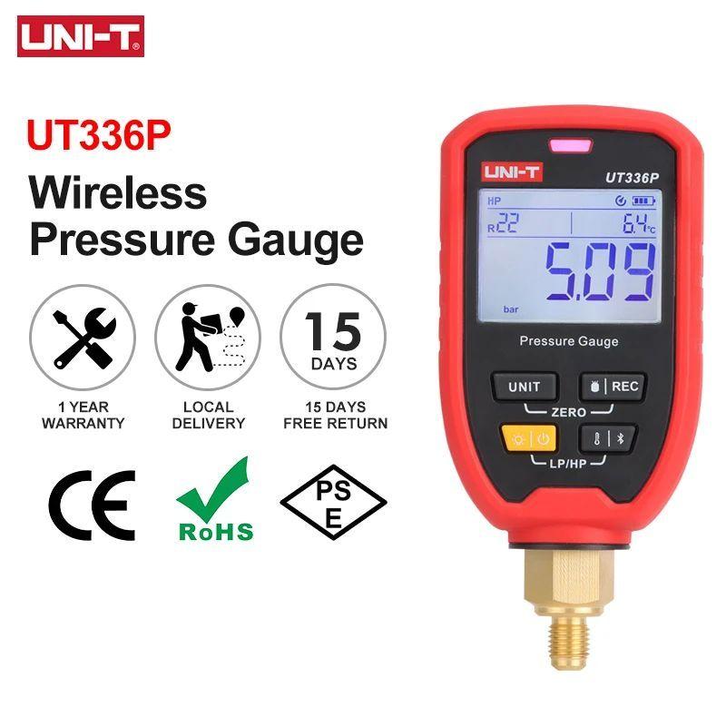 UNI-T UT336P UT336P KIT Wireless Pressure Gauge Bluetooth APP High-pressure Gauge Air Conditioning Refrigeration System Tester