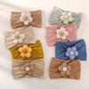 1Pc Baby Nylon Headscarf Astique Suitable Newborn Girl Flower Handmade Headband Elastic Hairband Turban Toddler Hair Accessories