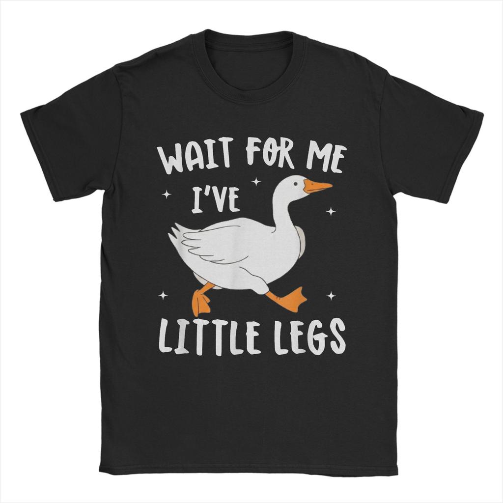 Wait for Me I Have Little Legs Penguin T Shirt Beach Pure Cotton T Shirts For Unisex Novelty Loose Tshirt Short Sleeves Tees