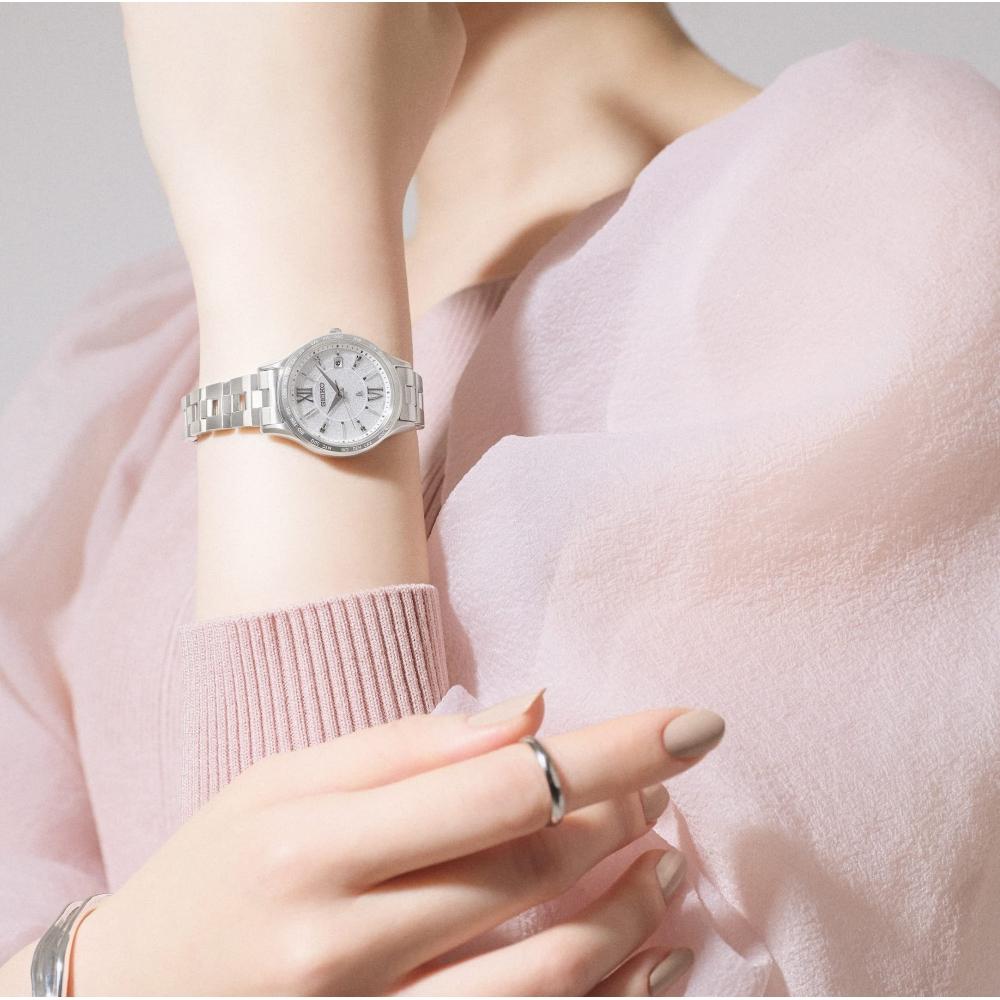 [Часы Seiko] Rukia Standard Collection Round Solar Radio Wave SSVV081 женские серебряные