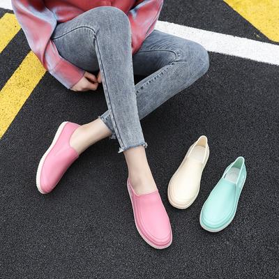 Низкие аквашузы женские модные взрослые уличные нескользящие водонепроницаемые туфли кухонные с неглубоким вырезом рабочие резиновые туфли женская мода