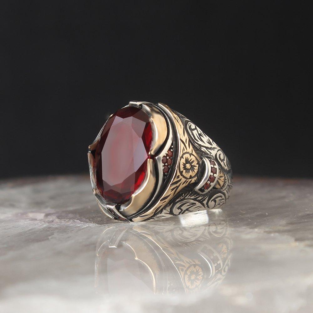 Мужское кольцо из стерлингового серебра 925 пробы с кристаллами, модный аксессуар для мужчин, эксклюзивный подарок для мужа