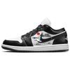 Air Jordan 1 Нескользящие Устойчивые к истиранию Низкие Винтажные Баскетбольные Кроссовки Женские Черно-Белые DC0774-101(Команда181-)