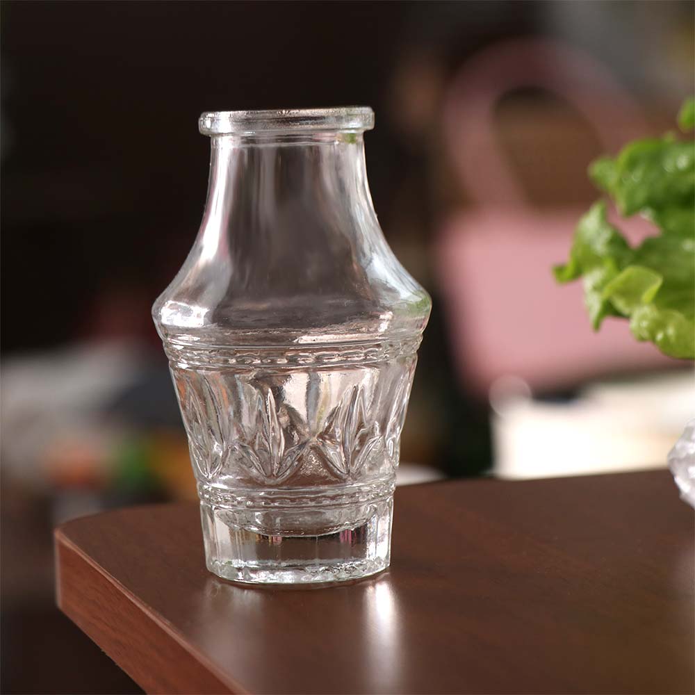 10PCS/SET European Style Small Vase Set Crystal Clear Transparent Vase Desktop Ornament