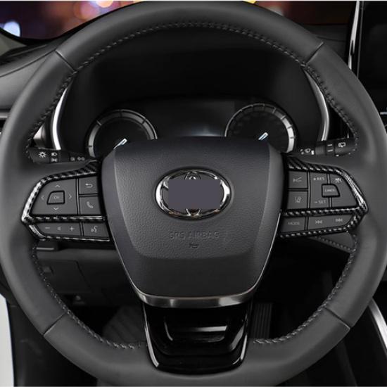 ABS Carbon fiber Steering Wheel Trim 2 pcs For Toyota Grand Highlander new