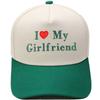 My Girlfriend Love Embroidery Truck Driver Hat Color Matching Vintage Men's and Women's Casual Sun Hat