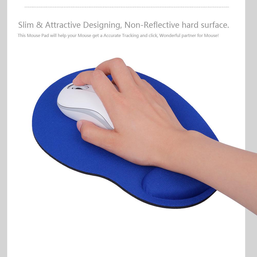 VAORLO Черный тонкий коврик для мыши на запястье, коврик для оптического трекбола, коврик для мыши, игровой компьютер