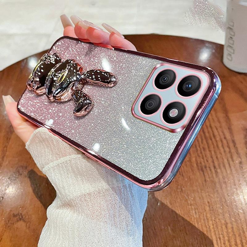 For Honor X8b 4G Kickstand Case Cute Rabbit Shockproof Slim Phone Cover