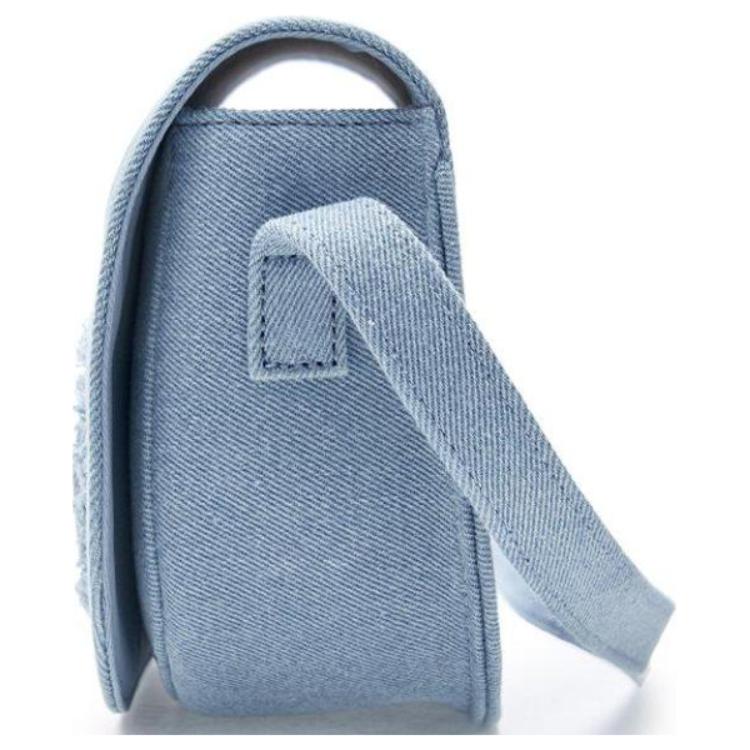 MLB New York Yankees Engraved Vintage Twill Cotton Shoulder Bag Women bags Blue 3ACRVD15N-50BLL