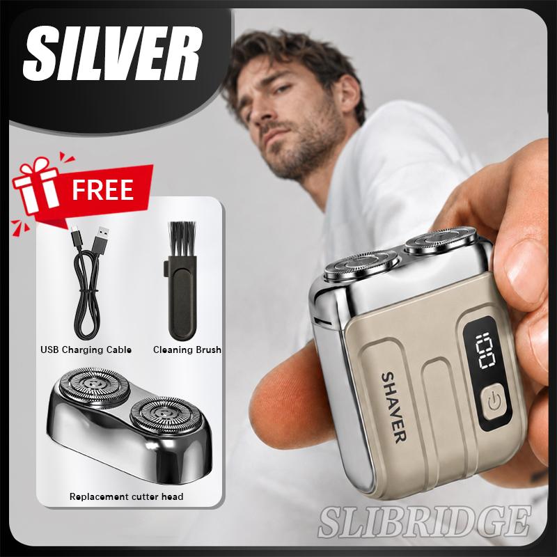 mens electric shaver rechargeable waterproof mini portable beards razor wet/dry