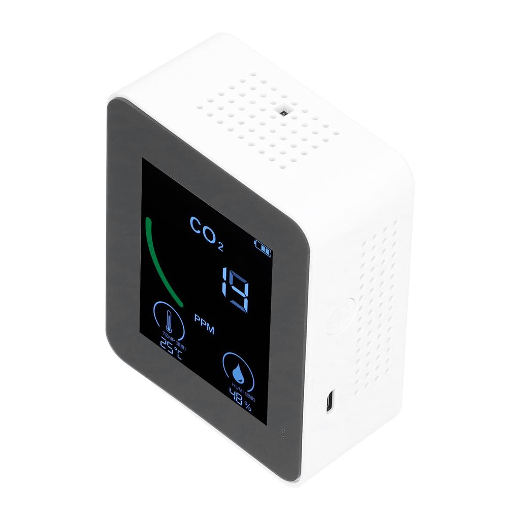 Детектор качества воздуха Цифровой USB-зарядный монитор углекислого газа Температура Влажность TVOC