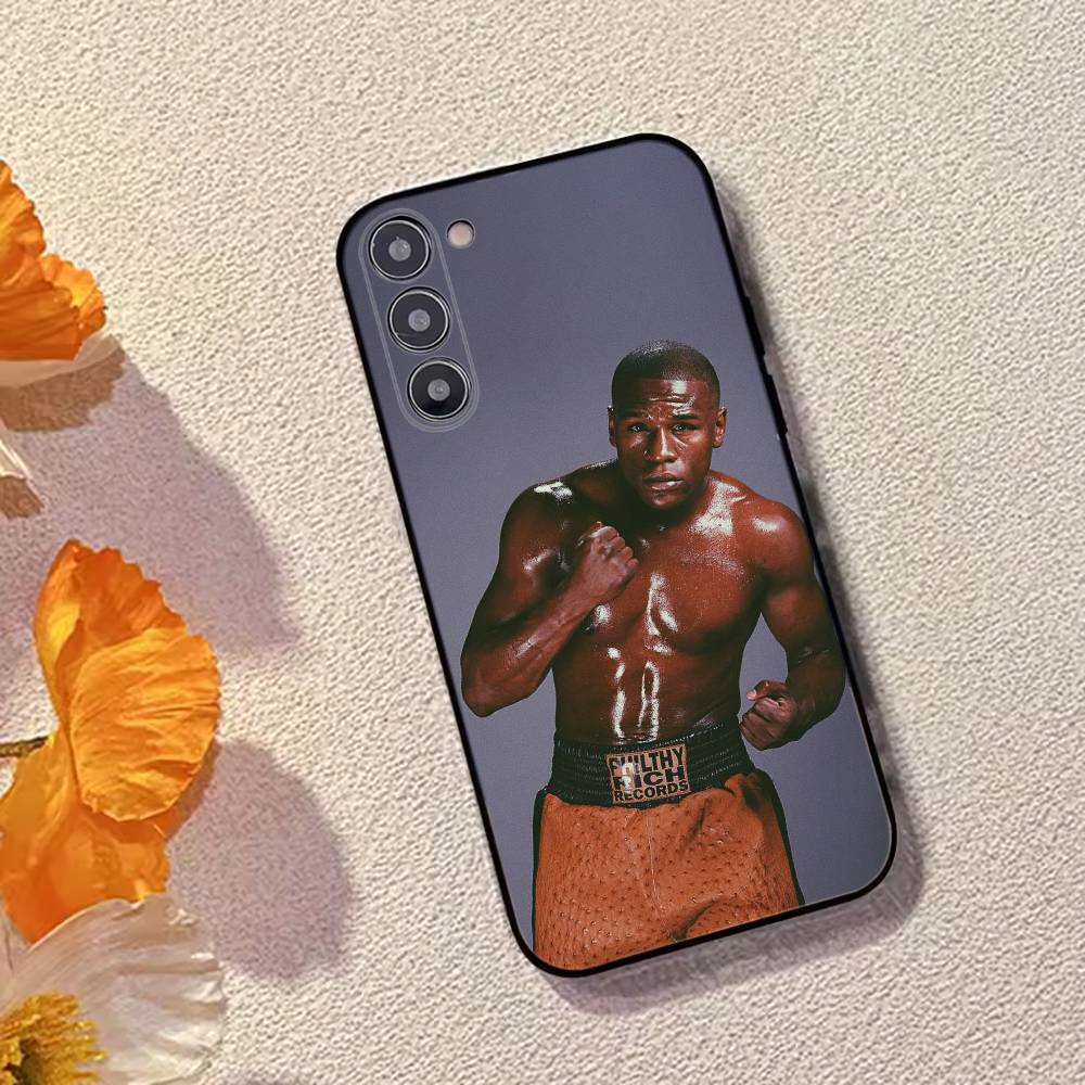 Чехол для телефона Бокс Флойд Мейвезер-FM для Samsung Galaxy A73, A72, A71, A70, A53, A52, A51, Другие Мягкий Черный Чехол