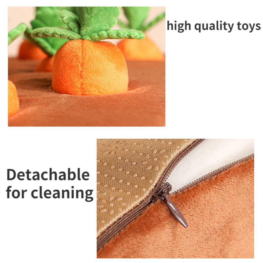 Игрушка для собак и кошек, морковь, плюшевая игрушка для домашних животных, овощей, жевательная игрушка, нюхает домашних животных, скрывает еду, игрушка для улучшения привычек питания, прочный аксессуар для жевания собак