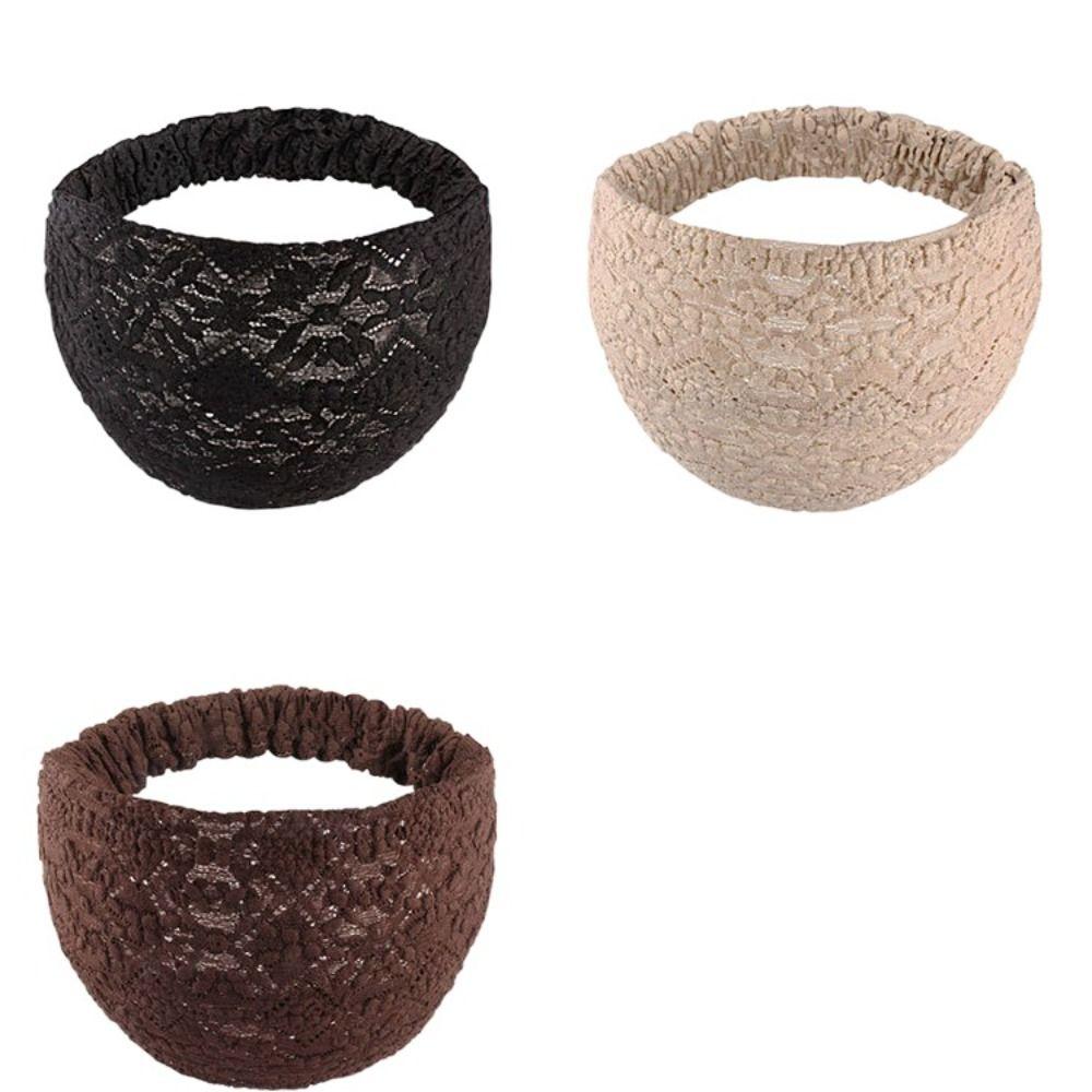 Полая сетчатая повязка на голову с цветком, нескользящая, широкая, боковая, модная, кружевная, повязка для волос для матери