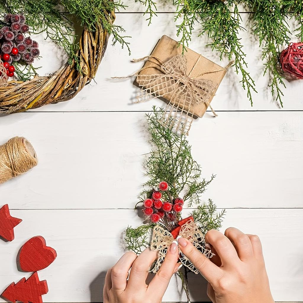 2 Pcs Jute Burlap Lace Ribbon Mesh Burlap Ribbon Weeding Ribbon Trimming Craft Wrapping Ribbon for Holiday Parties DIY Crafts Home Decor Packaging