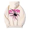 Scream Spiders & Cobwebs Printing Women Hoodies Harajuku Oversize Hoody Fashion Loose Clothing Comfortable Sweatshirt Female