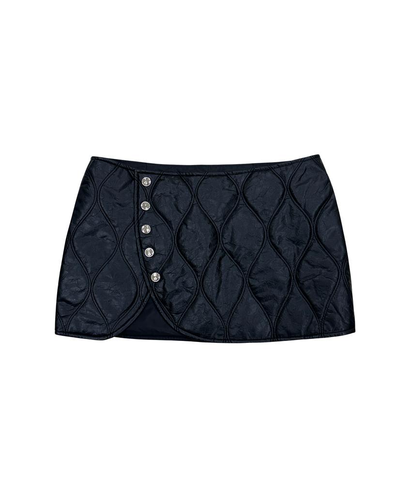 145 Office Metal Padded Skirt-Black