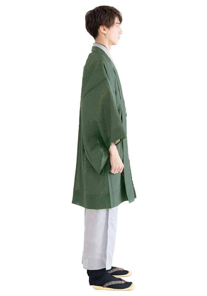Summer Single Komaro Single Willow [KYOETSU] Haori, Washable, Plain, Clothes, Fabric, Item, Men's (M, Dyed)