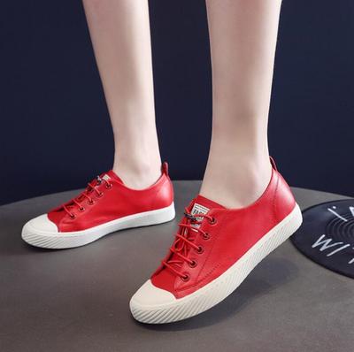 2024 Верхний слой коровьей кожи женские плоские кроссовки весна-лето повседневные маленькие белые туфли женские из натуральной кожи вулканизированные туфли