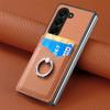 Wallet Phone Case with Credit Card Slot Holder Shockproof Ring Stand PU Leather Cover with Holder for Samsung Galaxy Z Fold 6 5 4 3 2 5G