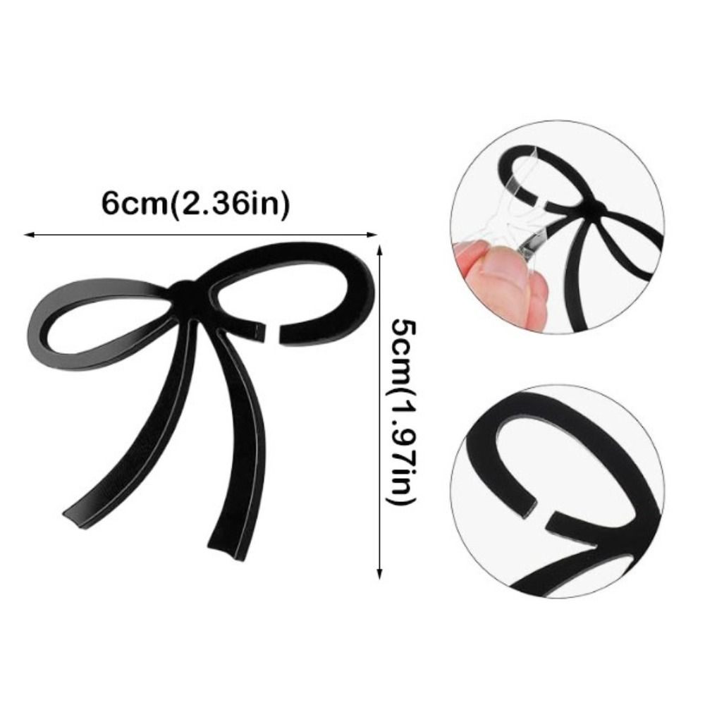 12pcs Black/pink Bow Drink Tag Reusable Bow Goblet Marker Elegant Bow Cup Tag  Anniversary