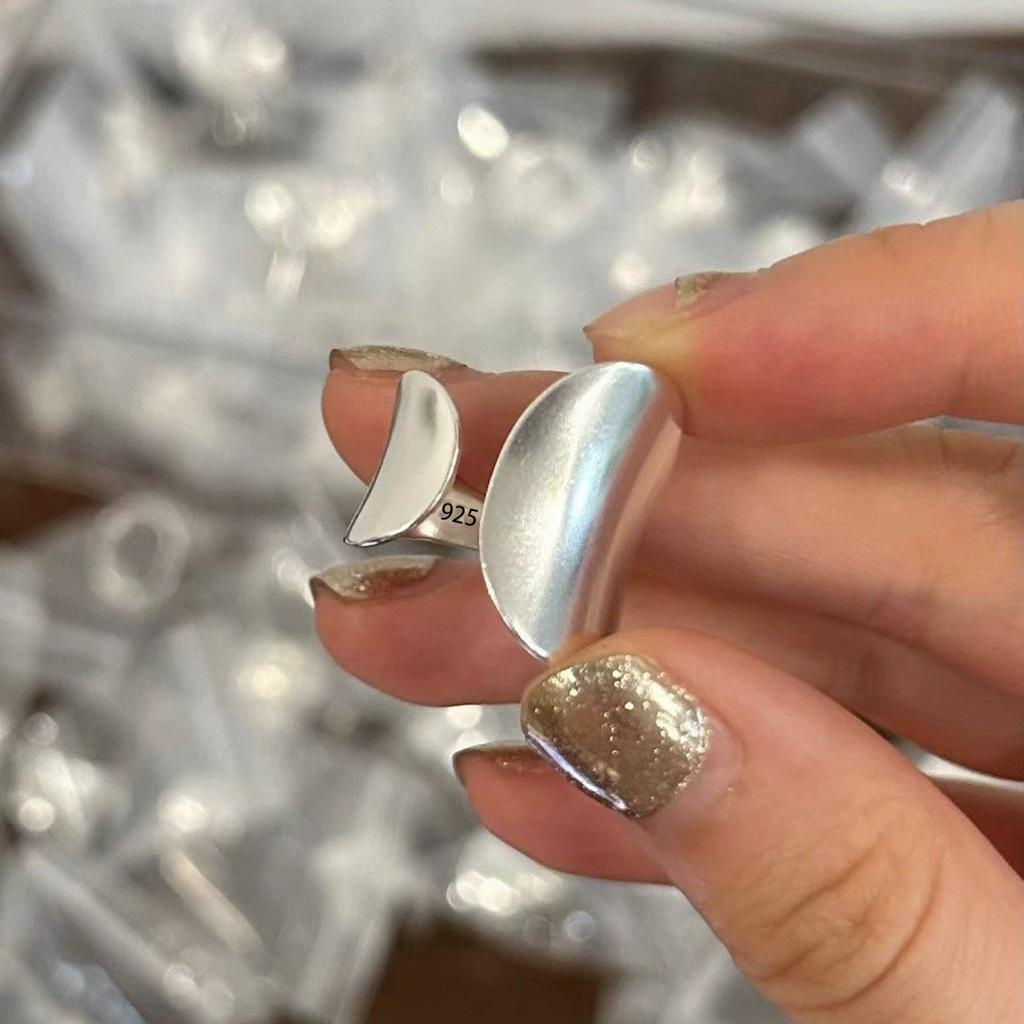 925 Silver Flower Lace Ring Korean Fashion Opening Inlaid CZ Adjustable Rings Valentine's Day Gift