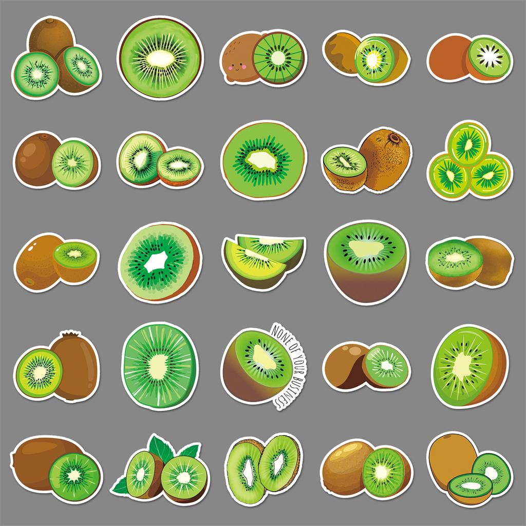 50 Киви Персонализированный Мультяшный Фрукт Детский Декоративный Стакан для Воды Чемодан Скейтборд Креативные Наклейки Гука