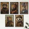 Steampunk Animals Cheetah Panda Rabbit Tiger Cat Canvas Painting Nordic Posters Print Wall Art for Living Room Home Decor