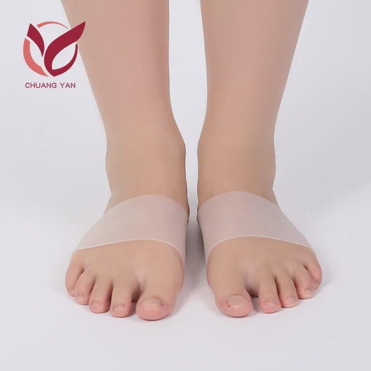 Силиконовые стельки для поддержки свода стопы при плоскостопии - унисекс, амортизирующие корректирующие подушечки