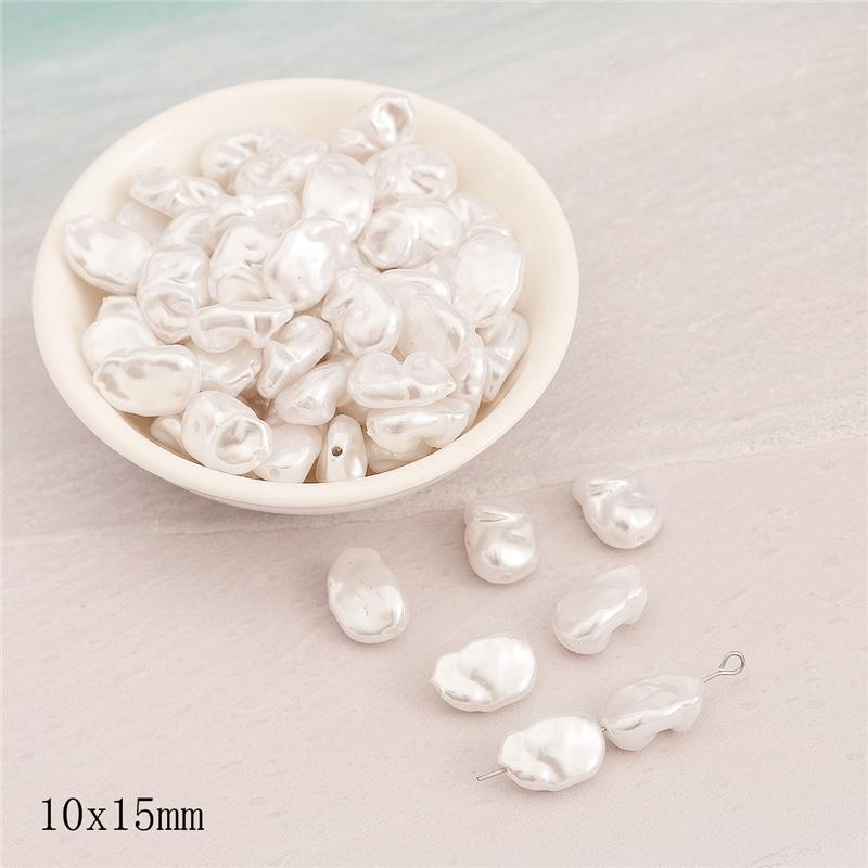 Геометрическая форма имитация жемчуга из АБС-пластика, бусины с прямым отверстием, браслет «сделай сам», ювелирные аксессуары