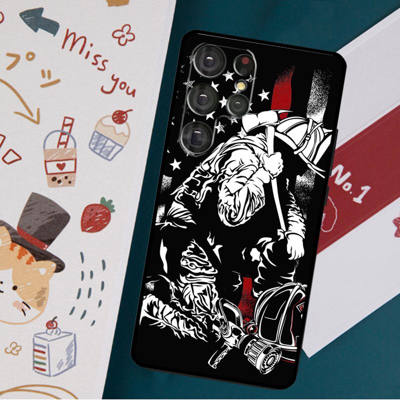 Чехол Firefighter Heroes Fireman для Samsung Galaxy S23 S21 S22 Ultra Plus S20 FE Note 20 Note 10 S8 S9 S10 Plus